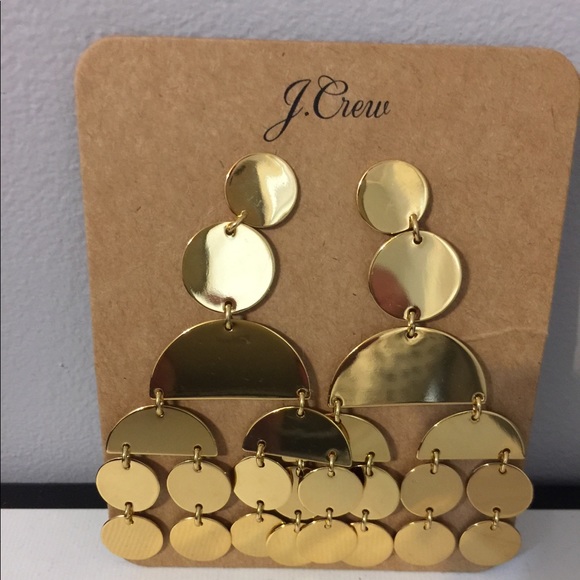 J. Crew Jewelry - J Crew gold drop earrings NWT